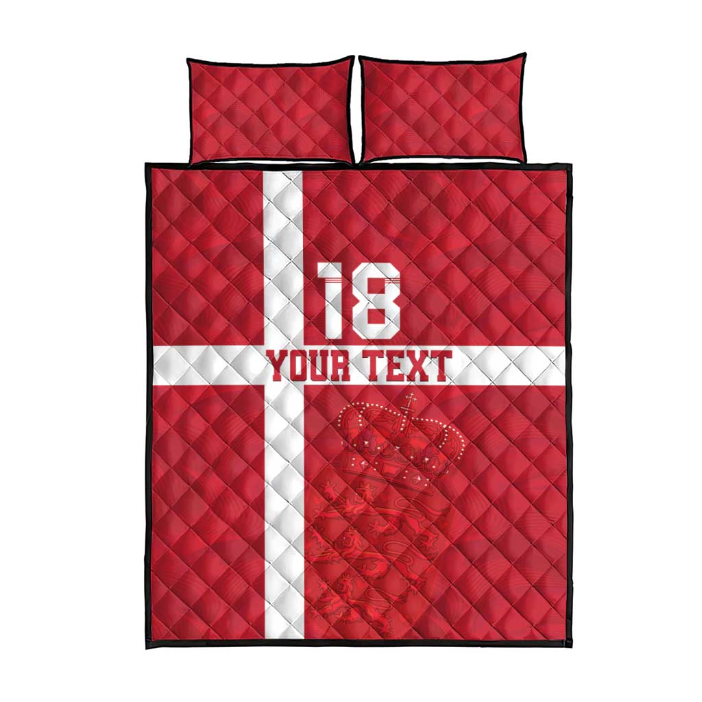 Custom Denmark Football Quilt Bed Set Danish Dynamite Go Champion