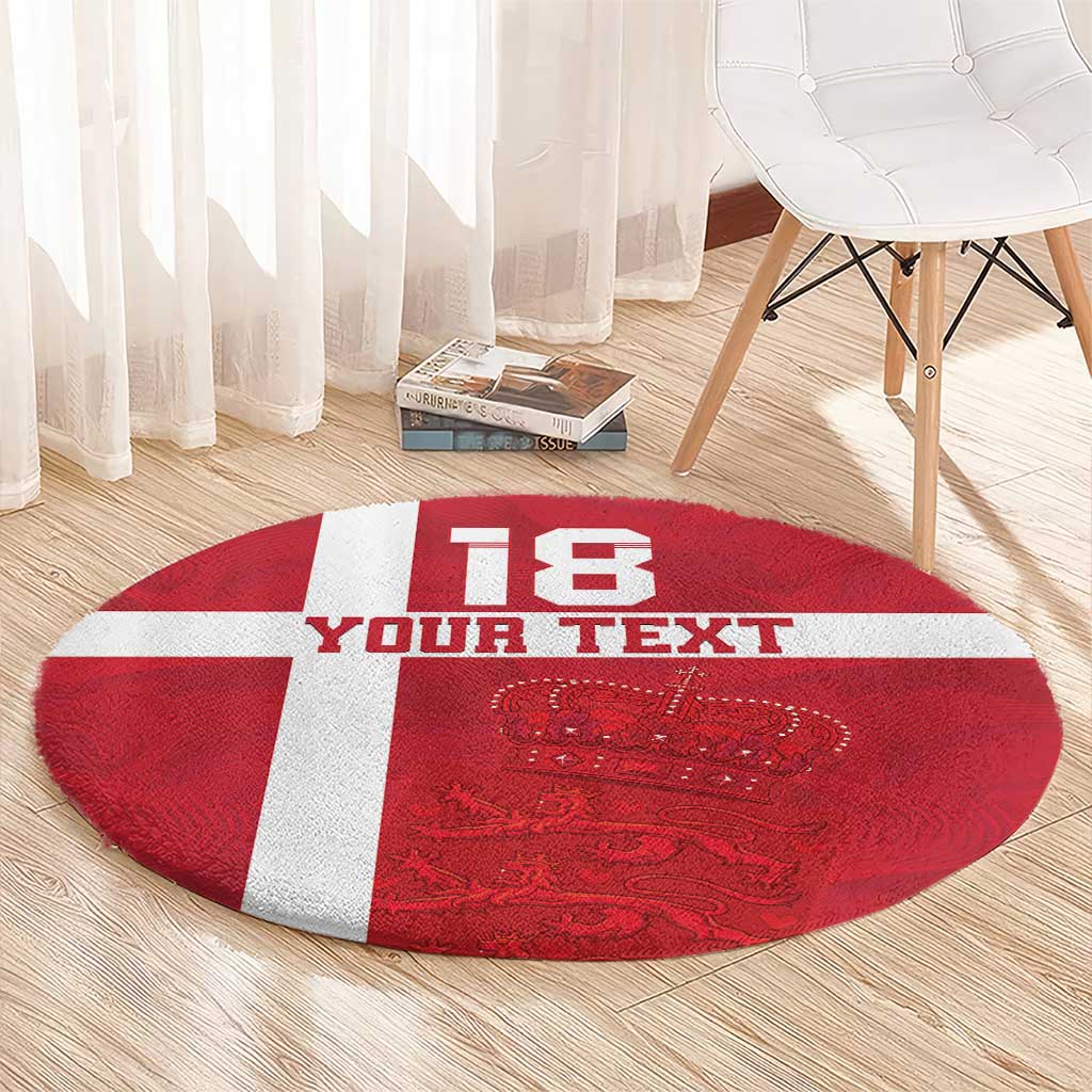 Custom Denmark Football Round Carpet Danish Dynamite Go Champion