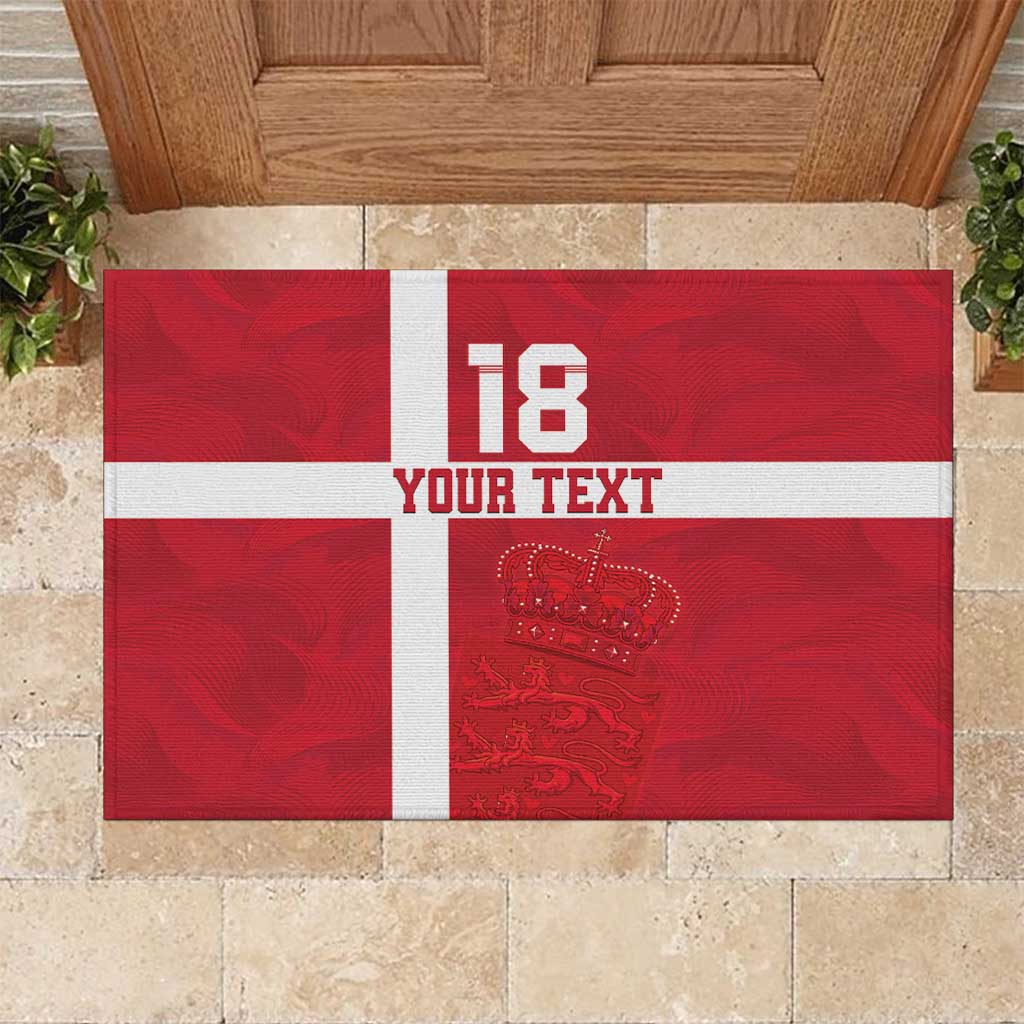 Custom Denmark Football Rubber Doormat Danish Dynamite Go Champion