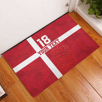 Custom Denmark Football Rubber Doormat Danish Dynamite Go Champion