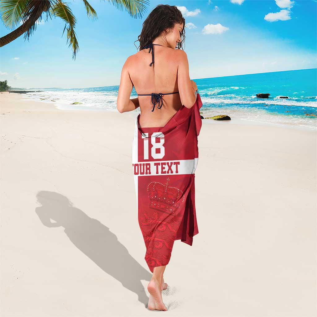 Custom Denmark Football Sarong Danish Dynamite Go Champion