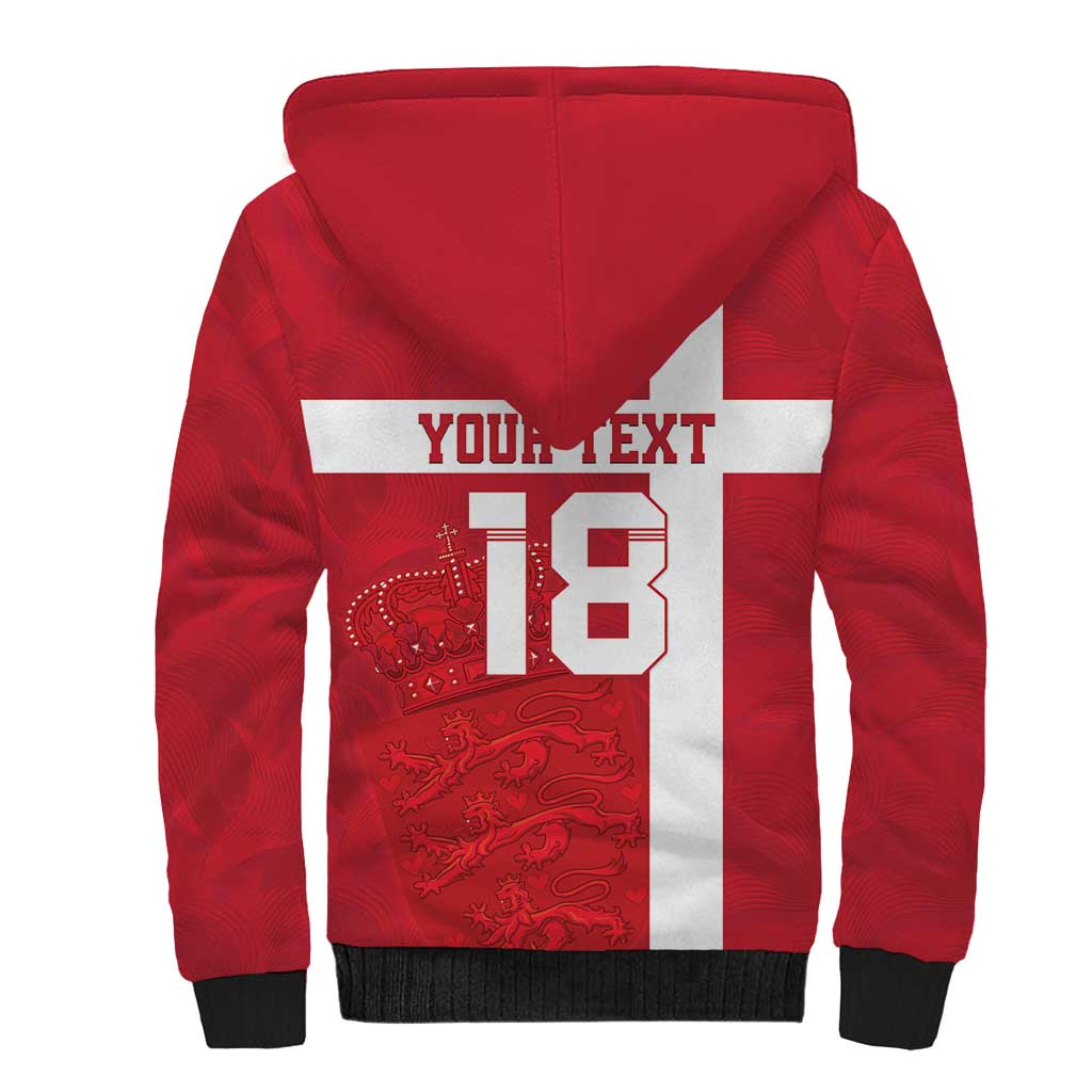 Custom Denmark Football Sherpa Hoodie Danish Dynamite Go Champion