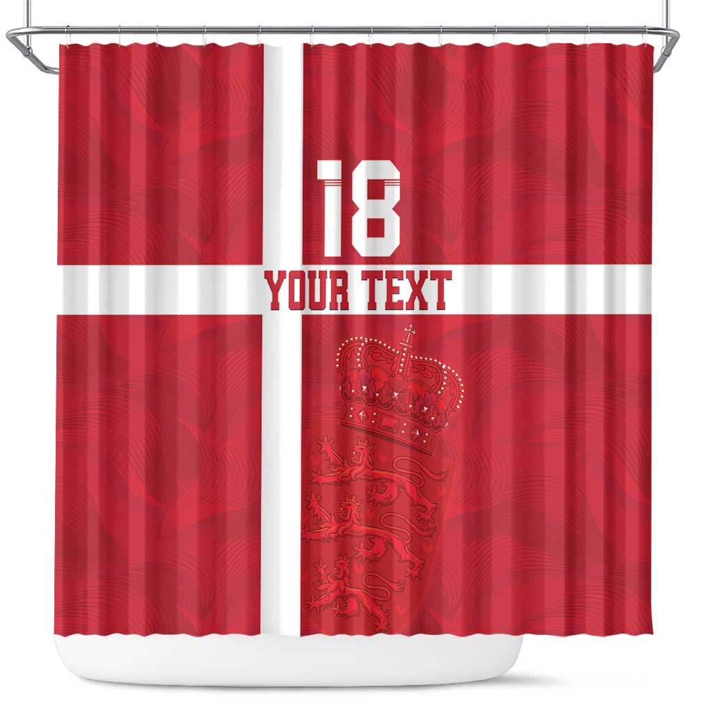 Custom Denmark Football Shower Curtain Danish Dynamite Go Champion