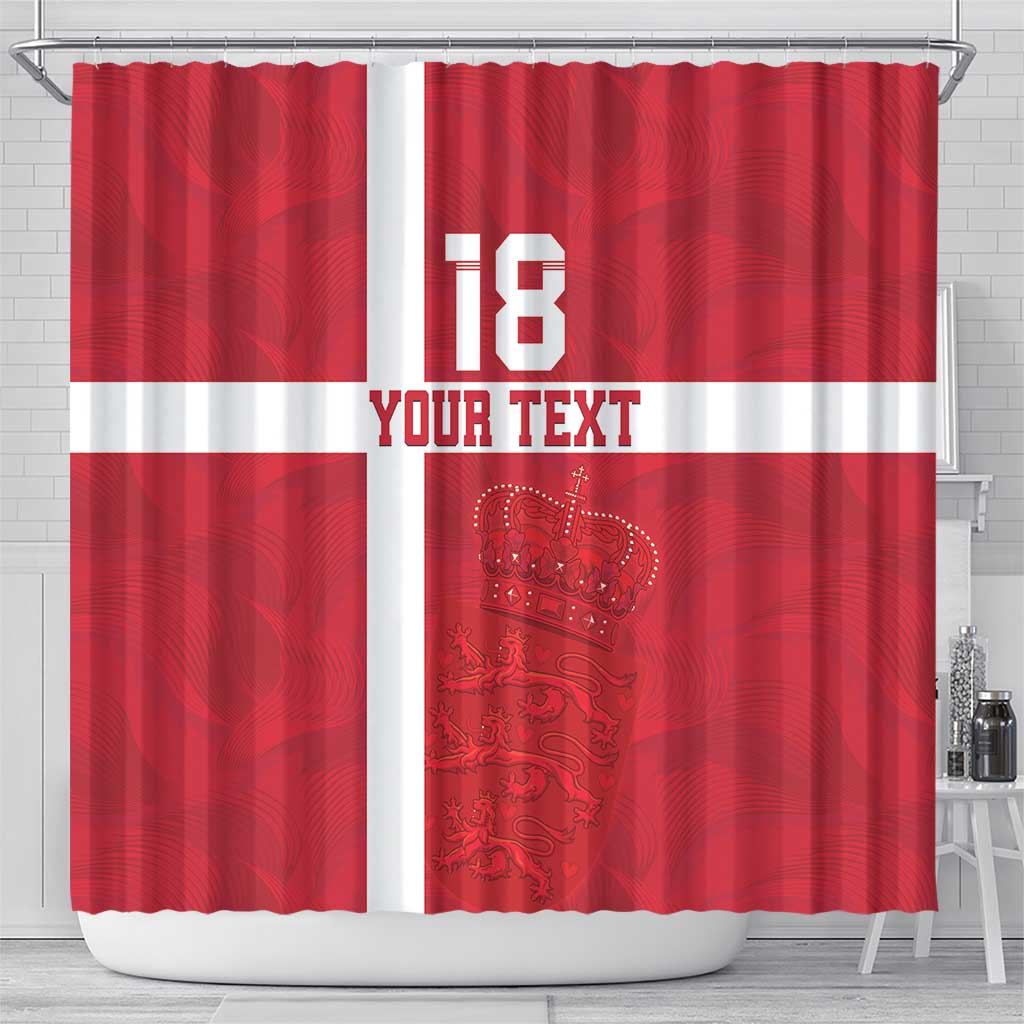 Custom Denmark Football Shower Curtain Danish Dynamite Go Champion