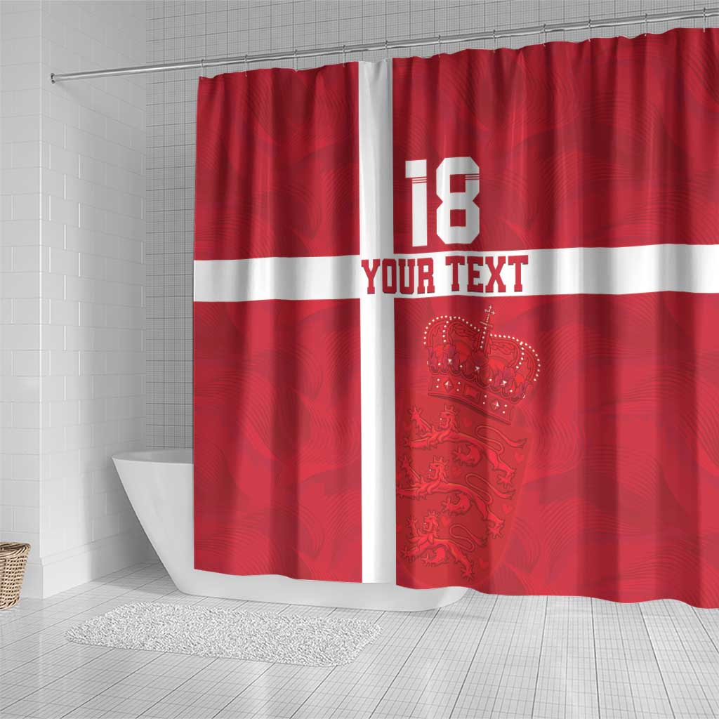 Custom Denmark Football Shower Curtain Danish Dynamite Go Champion