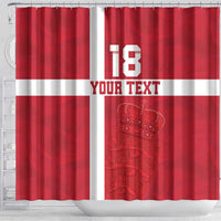 Custom Denmark Football Shower Curtain Danish Dynamite Go Champion