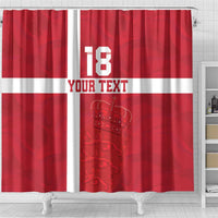 Custom Denmark Football Shower Curtain Danish Dynamite Go Champion