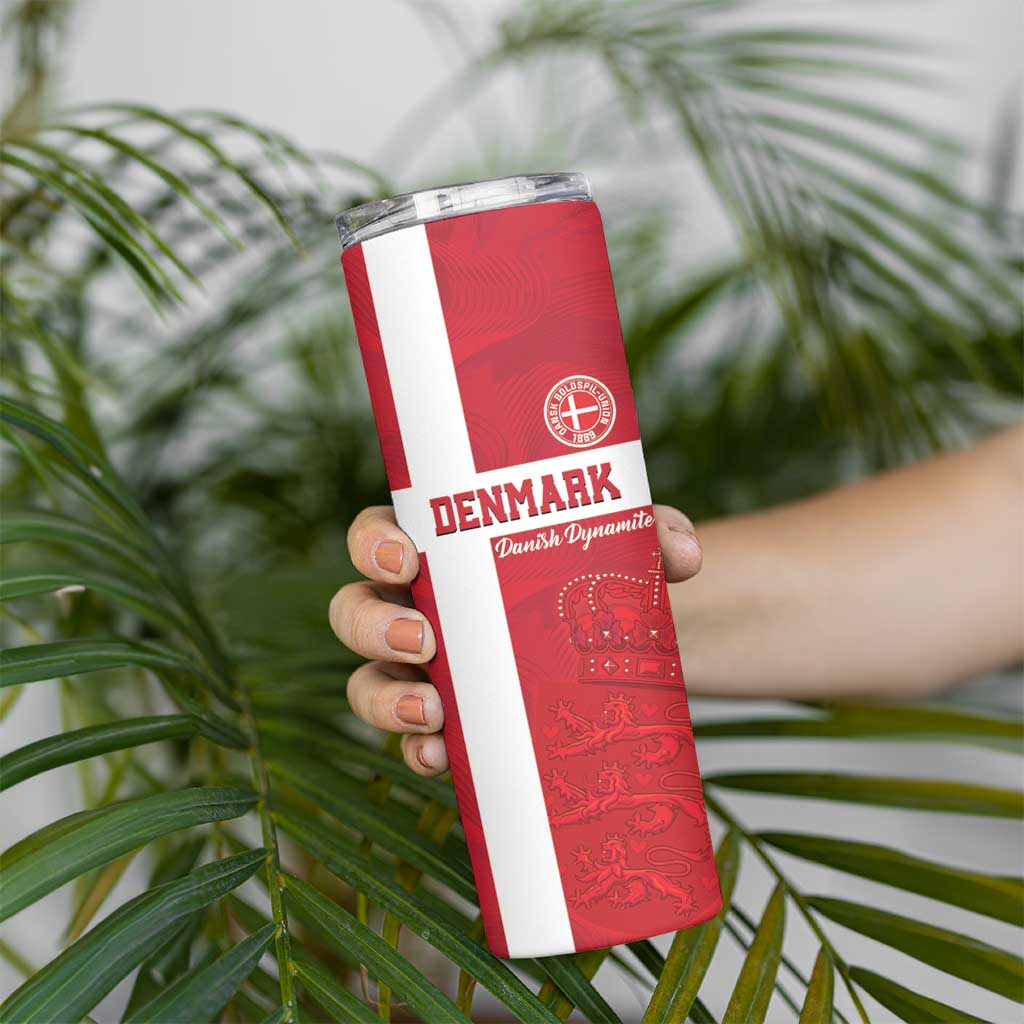 Custom Denmark Football Skinny Tumbler Danish Dynamite Go Champion