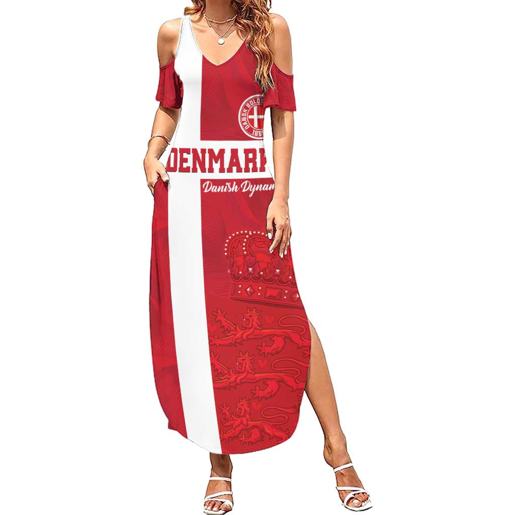 Custom Denmark Football Summer Maxi Dress Danish Dynamite Go Champion