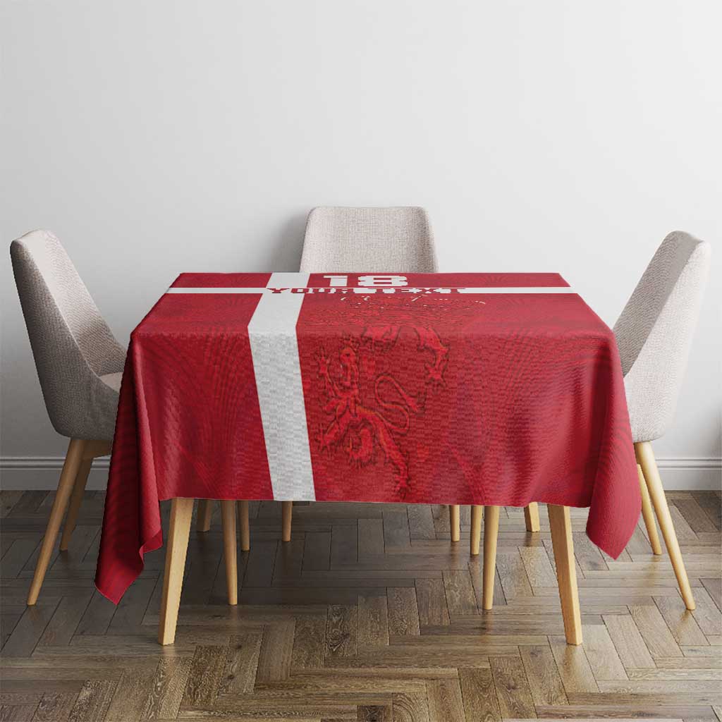 Custom Denmark Football Tablecloth Danish Dynamite Go Champion
