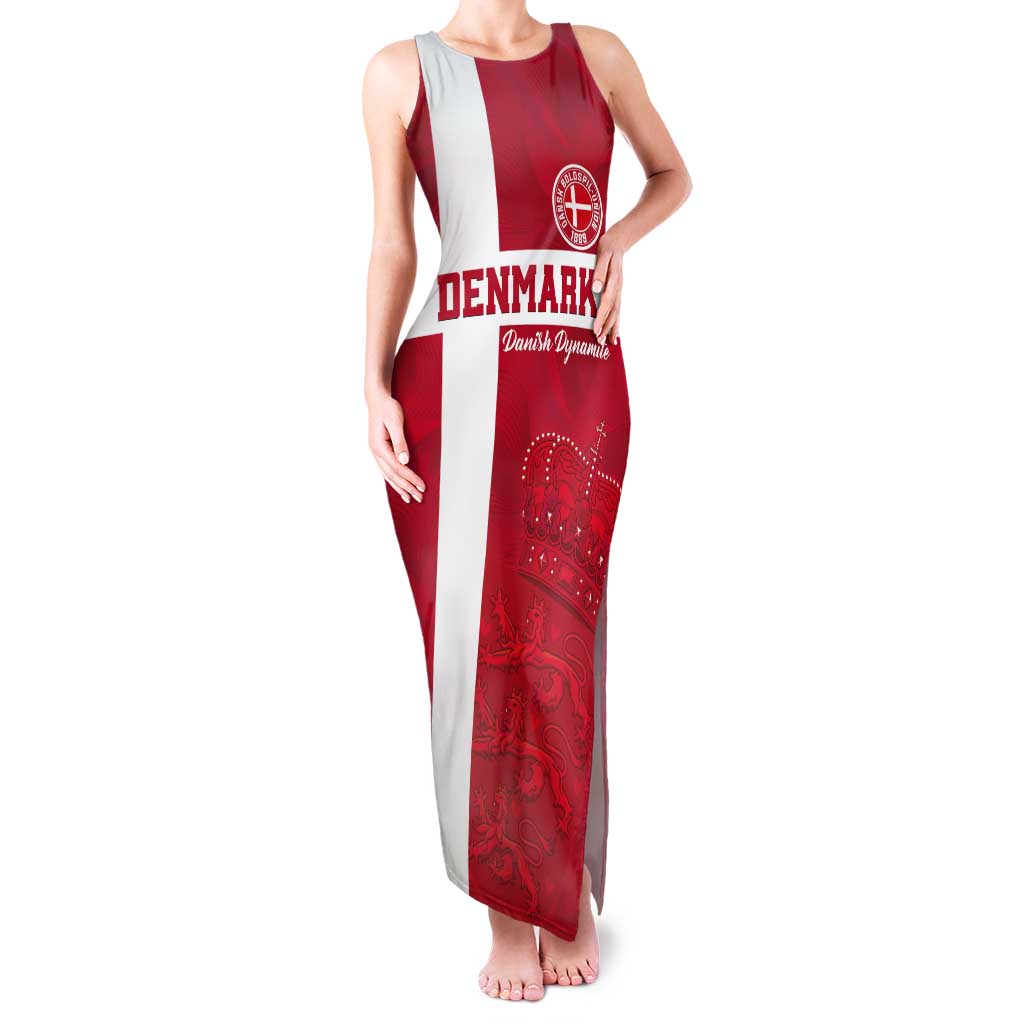 Custom Denmark Football Tank Maxi Dress Danish Dynamite Go Champion