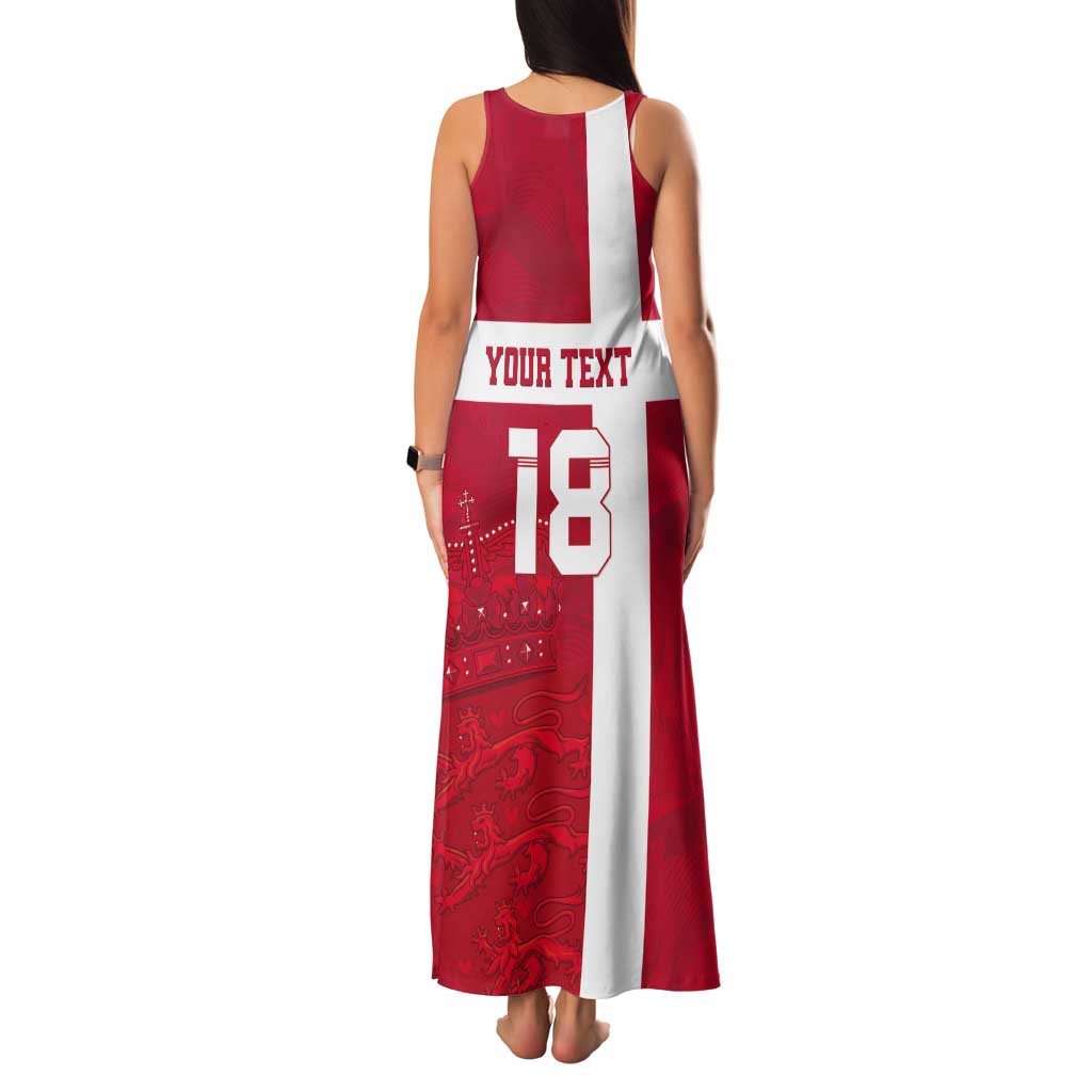 Custom Denmark Football Tank Maxi Dress Danish Dynamite Go Champion