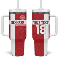 Custom Denmark Football Tumbler With Handle Danish Dynamite Go Champion