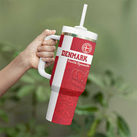 Custom Denmark Football Tumbler With Handle Danish Dynamite Go Champion