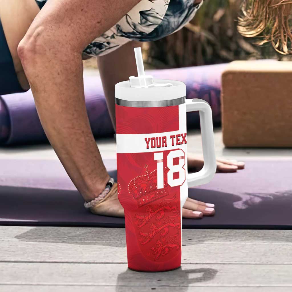 Custom Denmark Football Tumbler With Handle Danish Dynamite Go Champion
