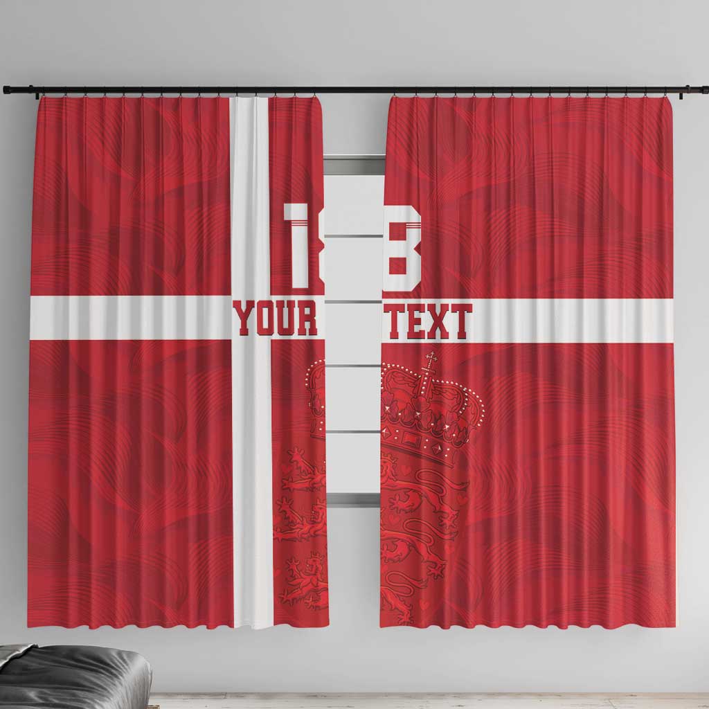 Custom Denmark Football Window Curtain Danish Dynamite Go Champion