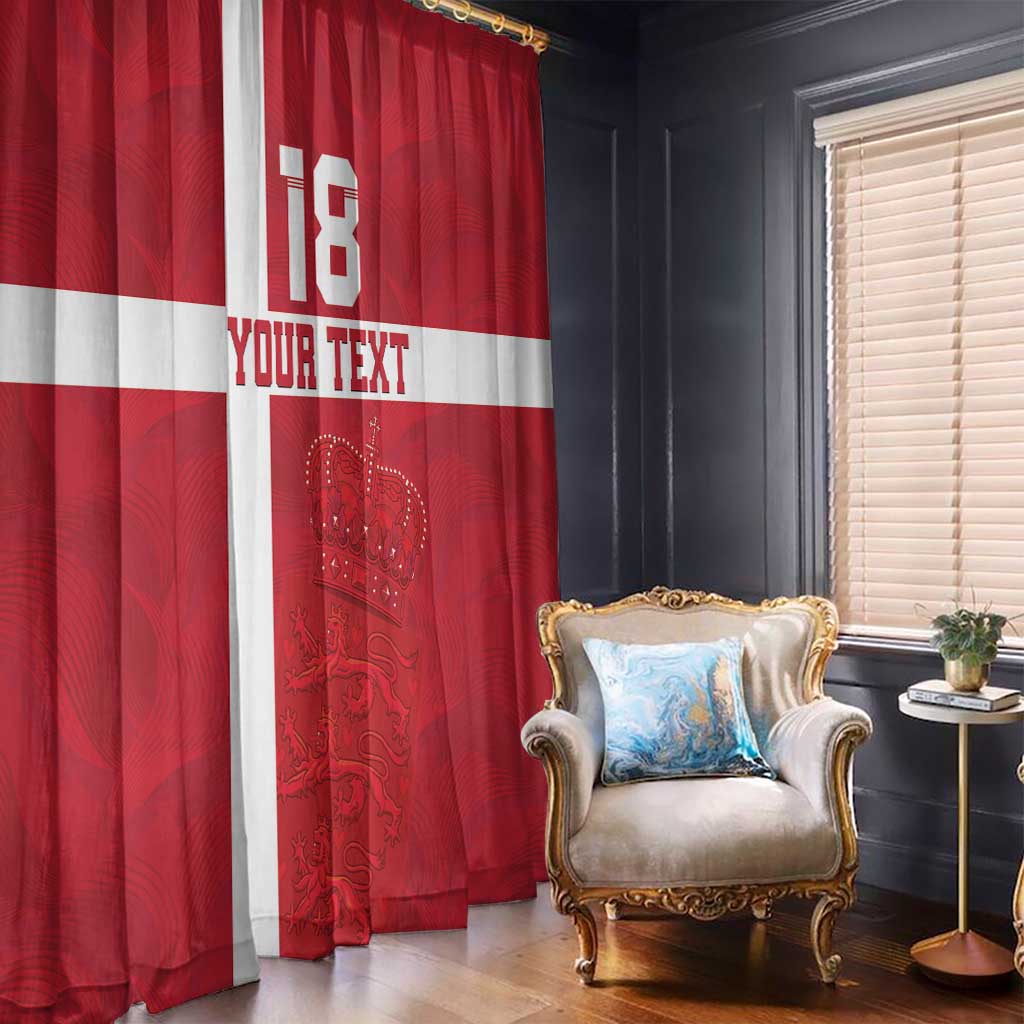 Custom Denmark Football Window Curtain Danish Dynamite Go Champion