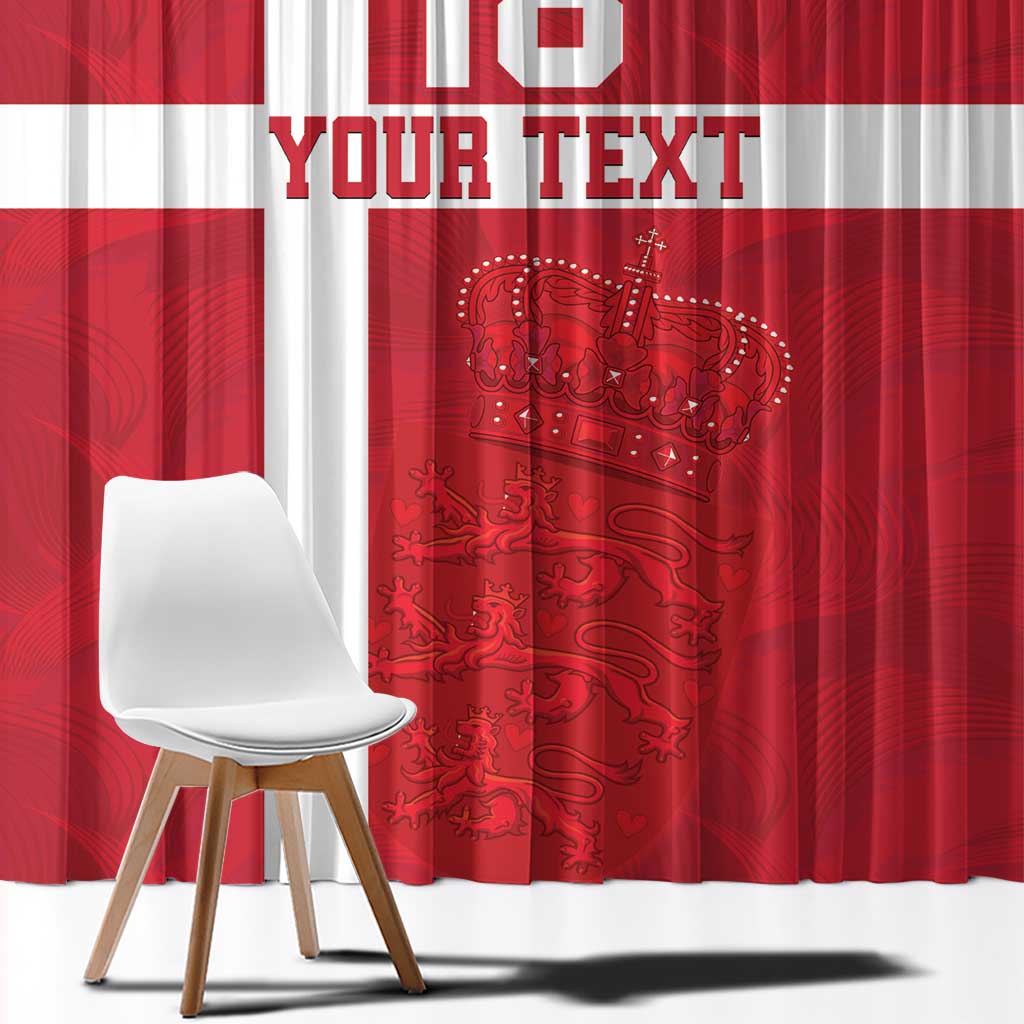 Custom Denmark Football Window Curtain Danish Dynamite Go Champion
