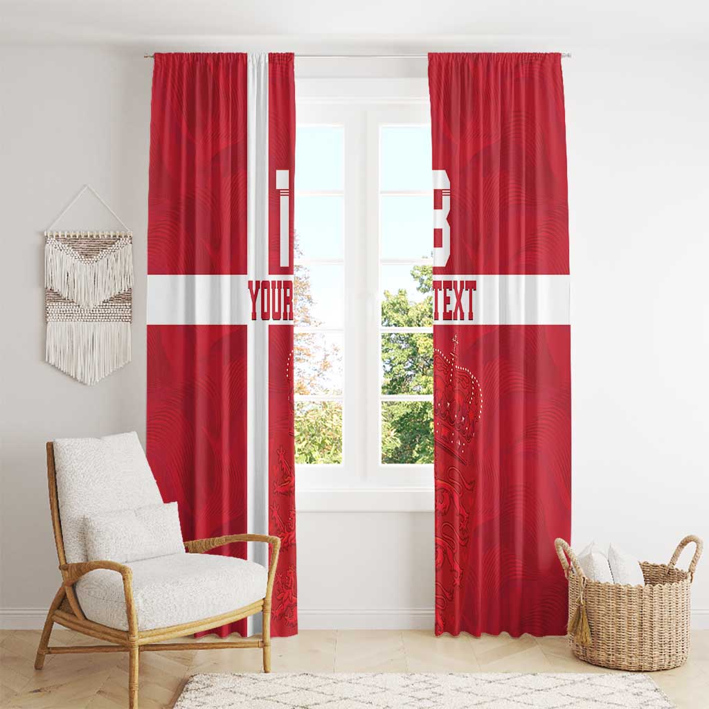 Custom Denmark Football Window Curtain Danish Dynamite Go Champion