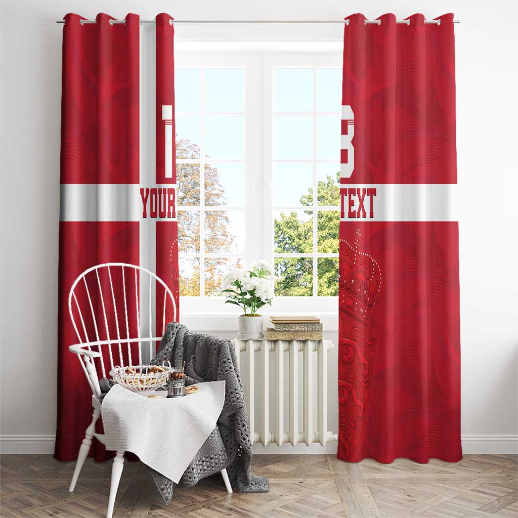 Custom Denmark Football Window Curtain Danish Dynamite Go Champion