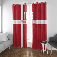 Custom Denmark Football Window Curtain Danish Dynamite Go Champion