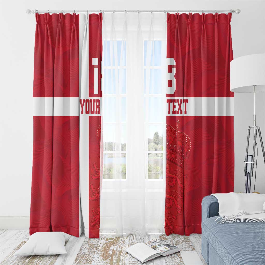 Custom Denmark Football Window Curtain Danish Dynamite Go Champion