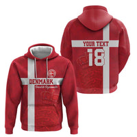 Custom Denmark Football Zip Hoodie Danish Dynamite Go Champion