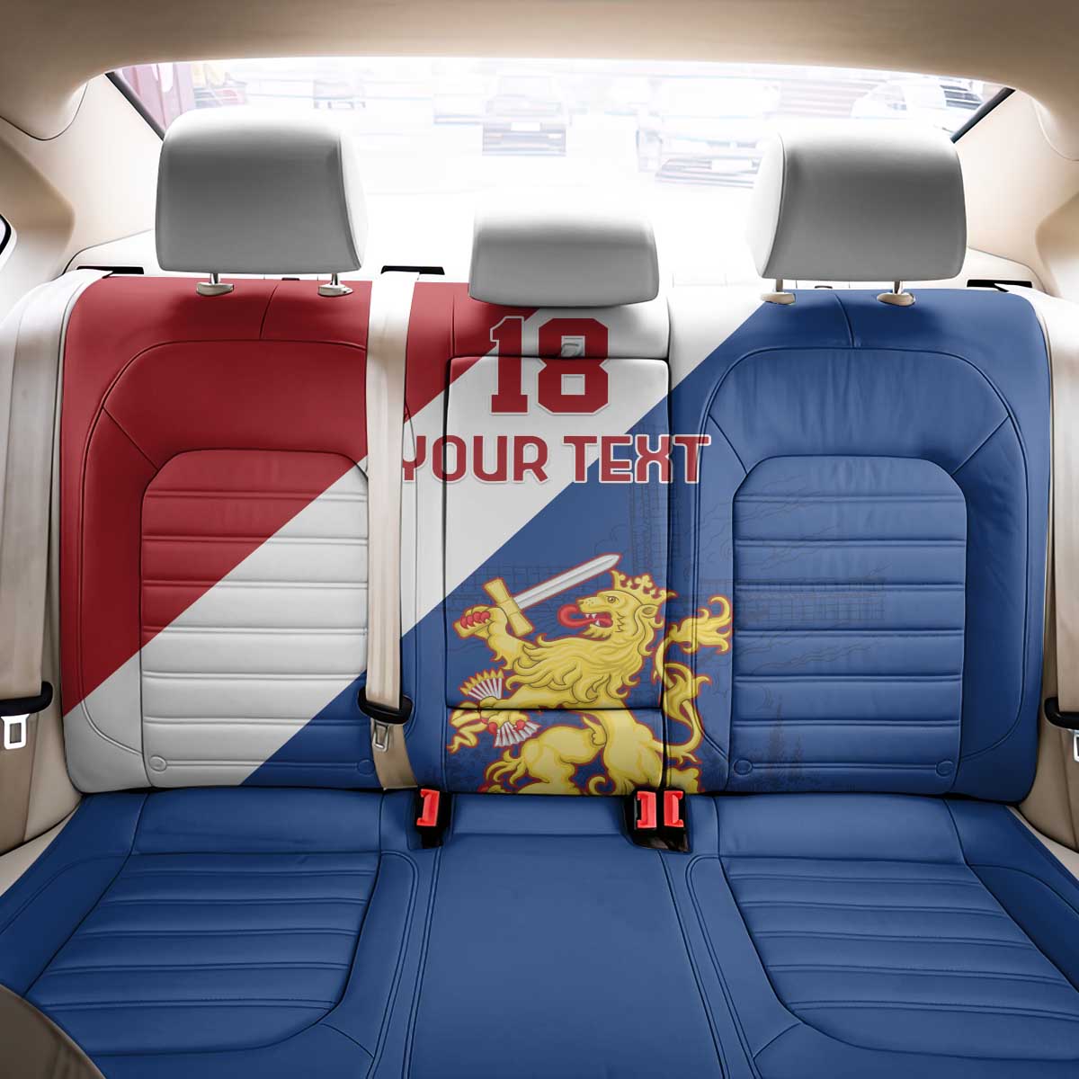 Custom Netherlands Football Back Car Seat Cover Come On Holland