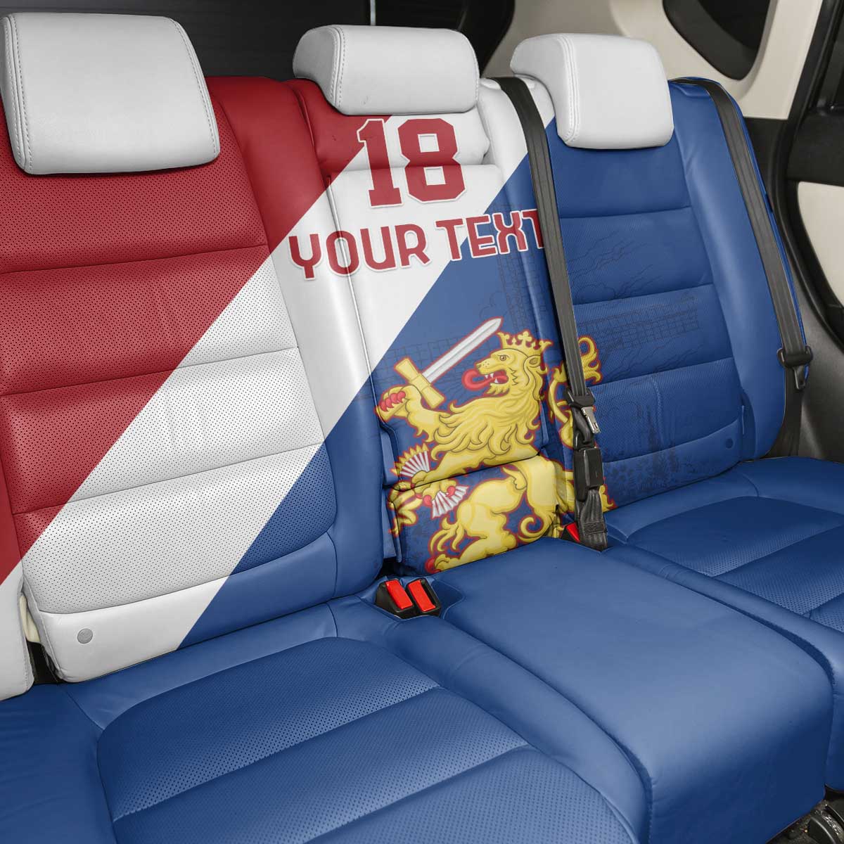 Custom Netherlands Football Back Car Seat Cover Come On Holland