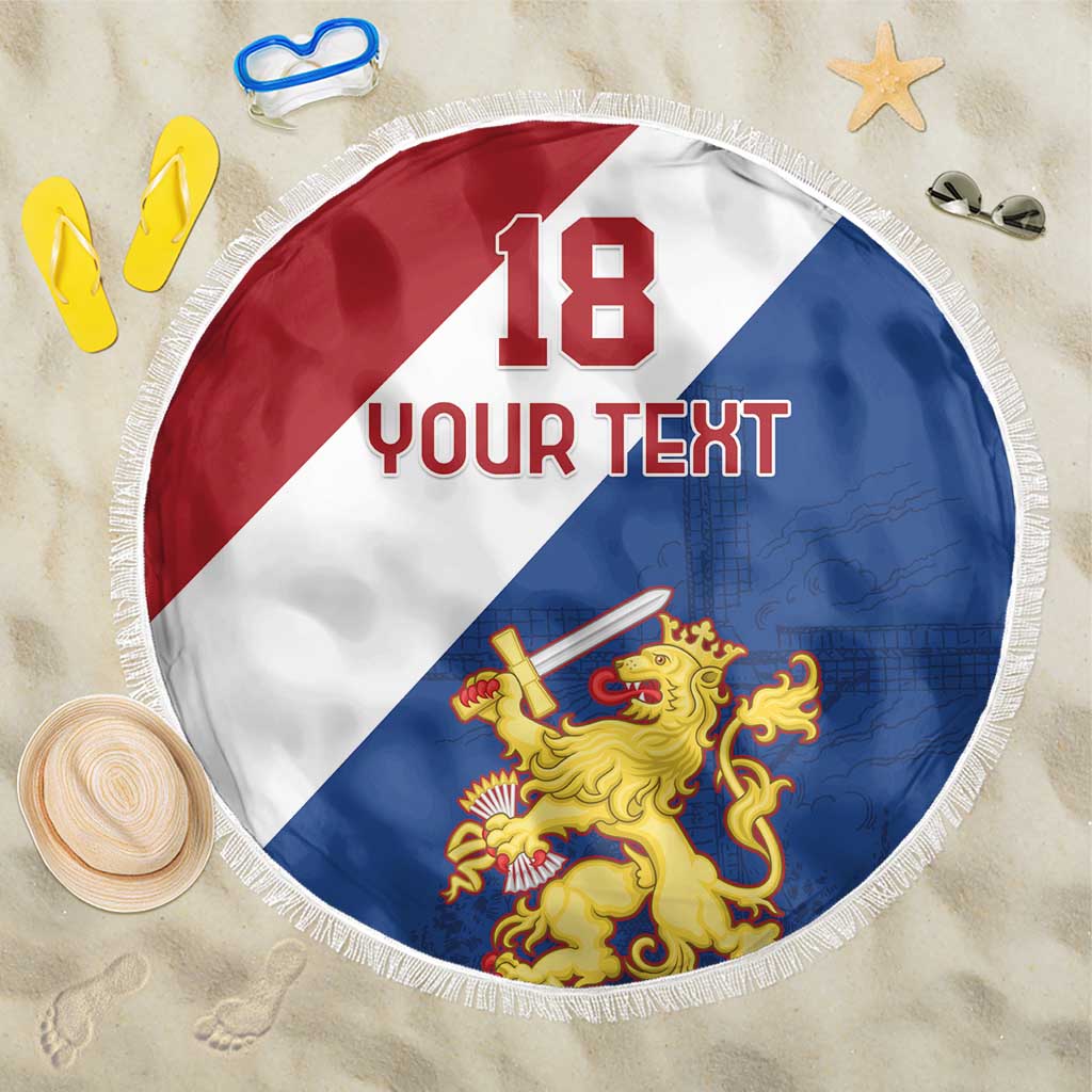 Custom Netherlands Football Beach Blanket Come On Holland