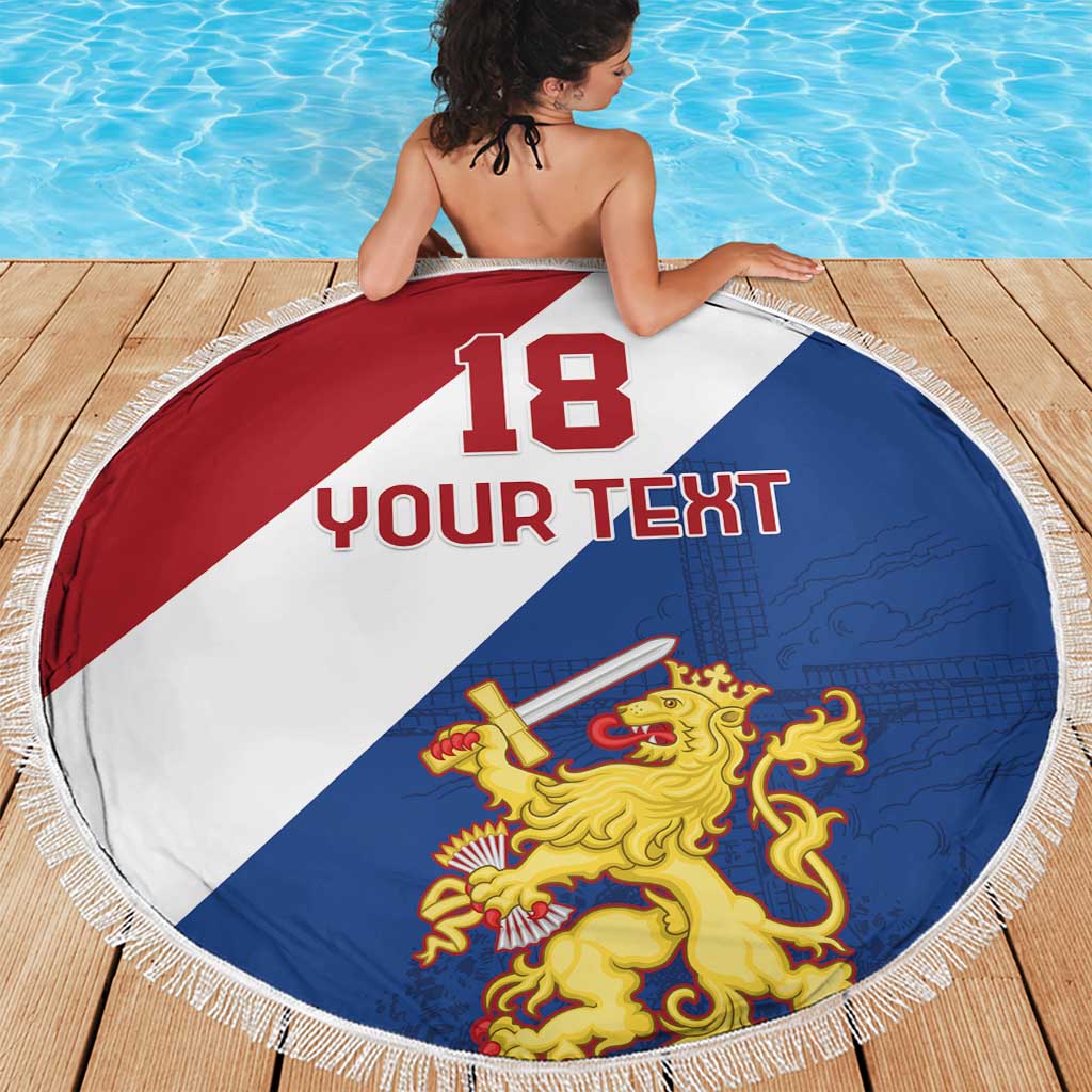 Custom Netherlands Football Beach Blanket Come On Holland