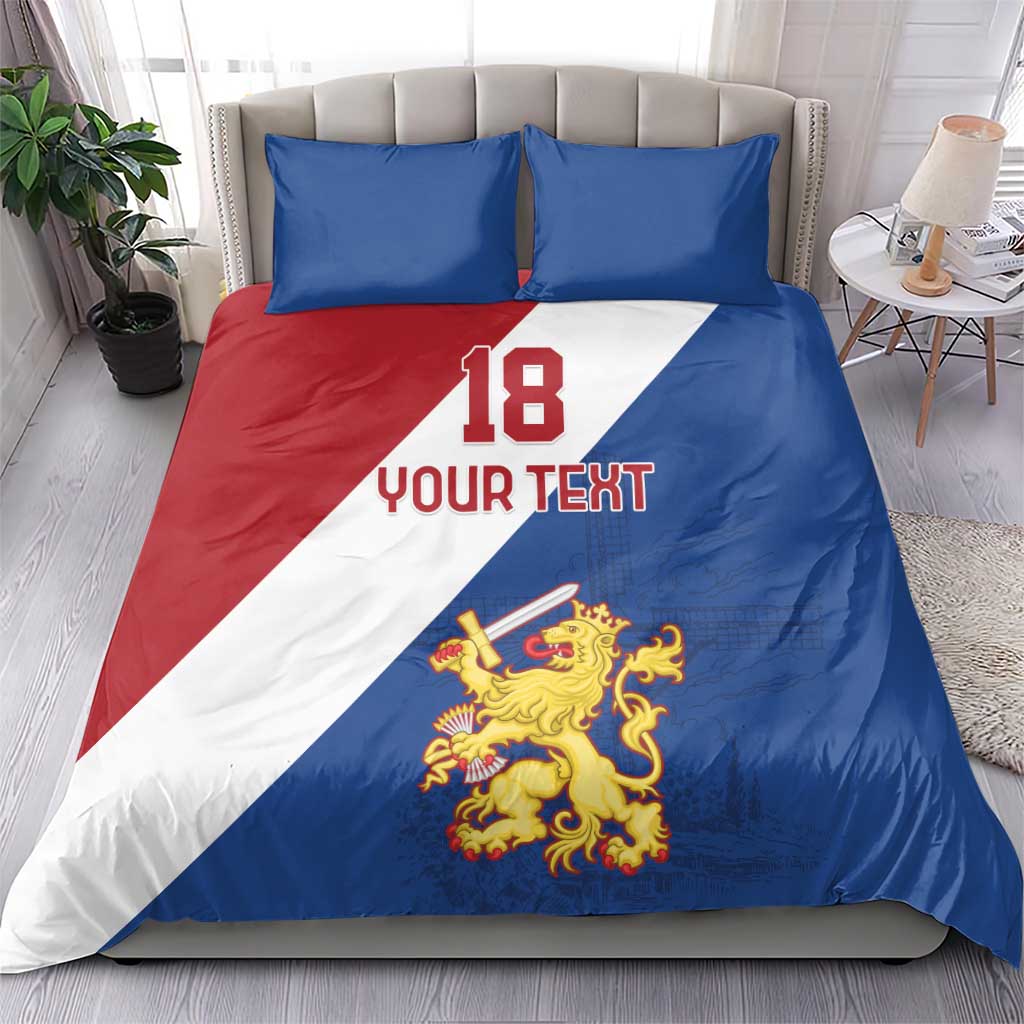 Custom Netherlands Football Bedding Set Come On Holland