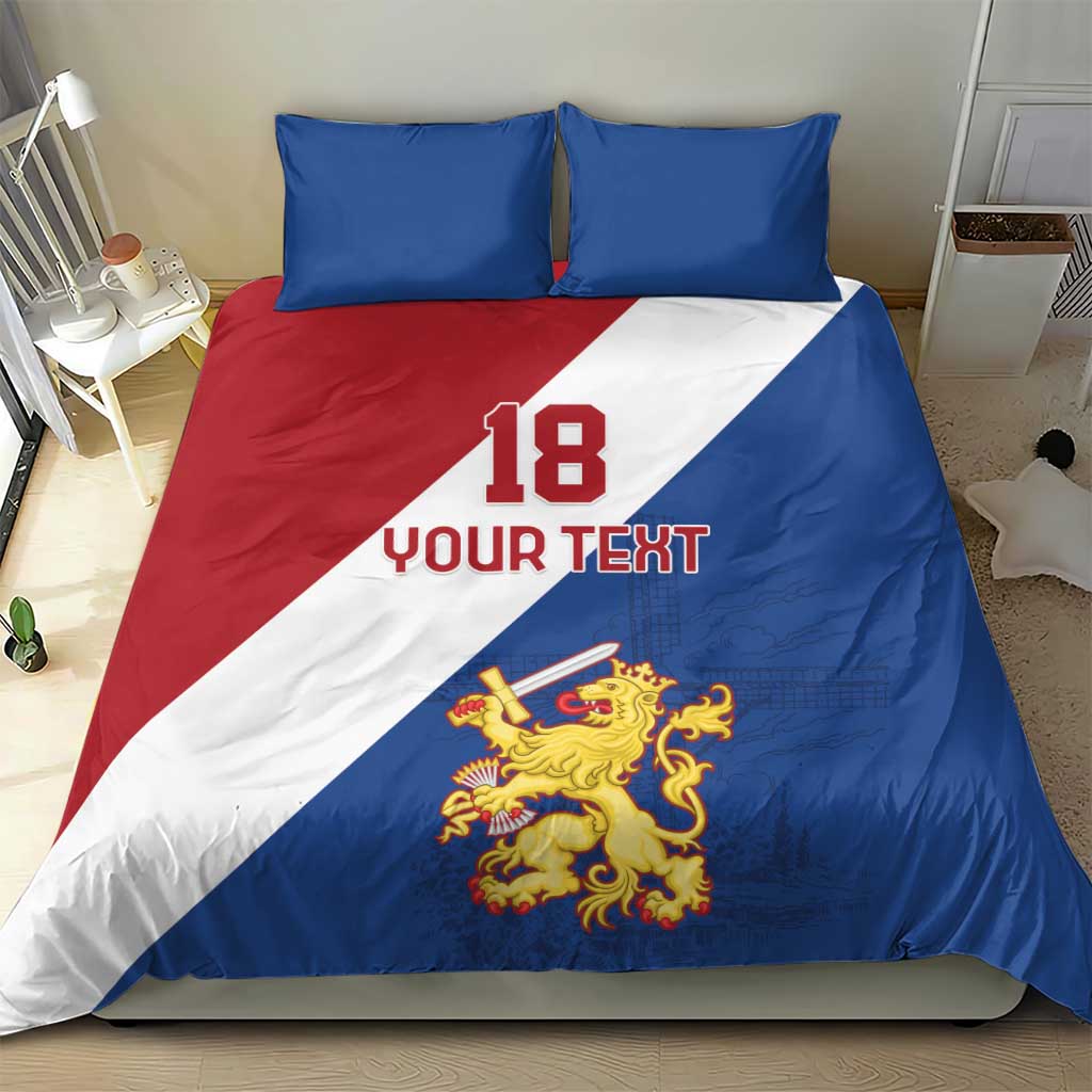 Custom Netherlands Football Bedding Set Come On Holland