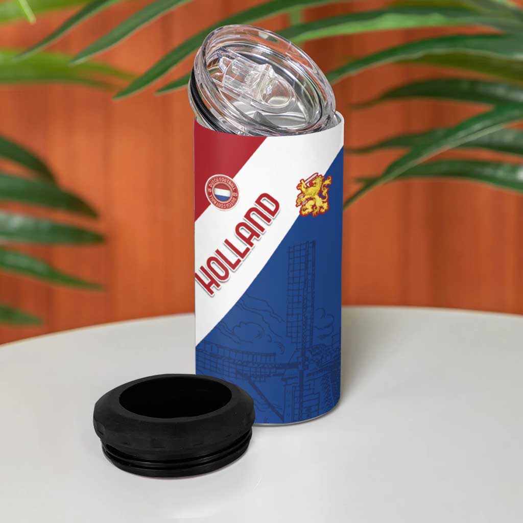 Custom Netherlands Football 4 in 1 Can Cooler Tumbler Come On Holland