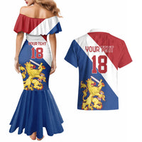 Custom Netherlands Football Couples Matching Mermaid Dress and Hawaiian Shirt Come On Holland