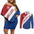 Custom Netherlands Football Couples Matching Off Shoulder Short Dress and Long Sleeve Button Shirt Come On Holland