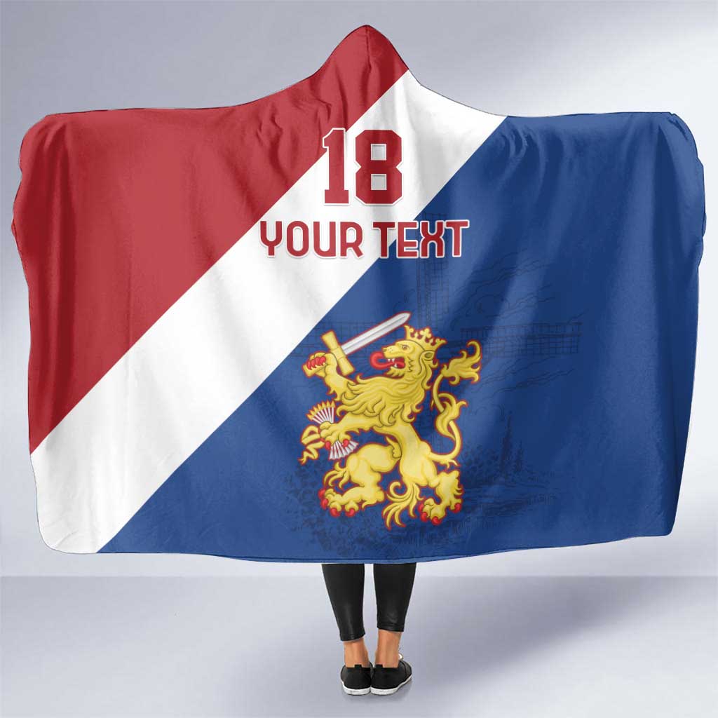 Custom Netherlands Football Hooded Blanket Come On Holland