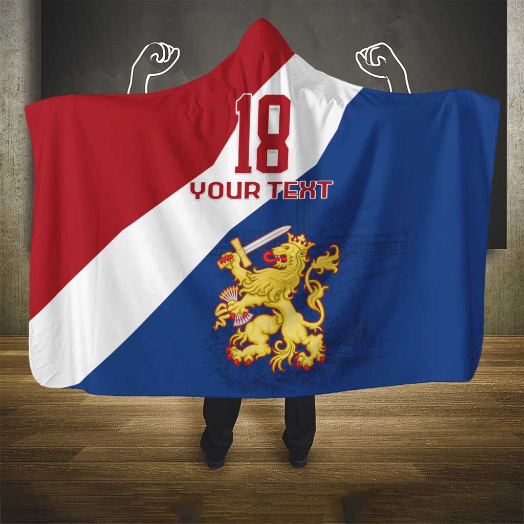 Custom Netherlands Football Hooded Blanket Come On Holland