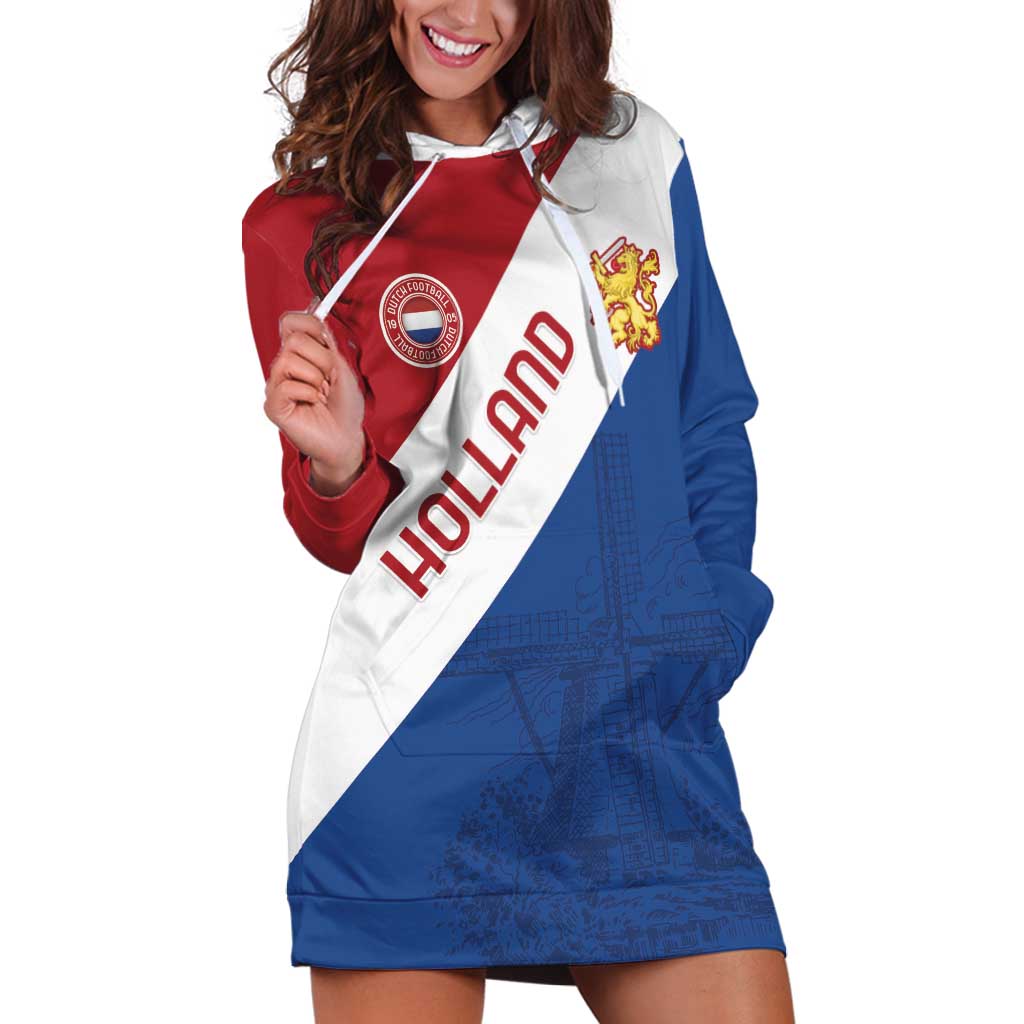 Custom Netherlands Football Hoodie Dress Come On Holland