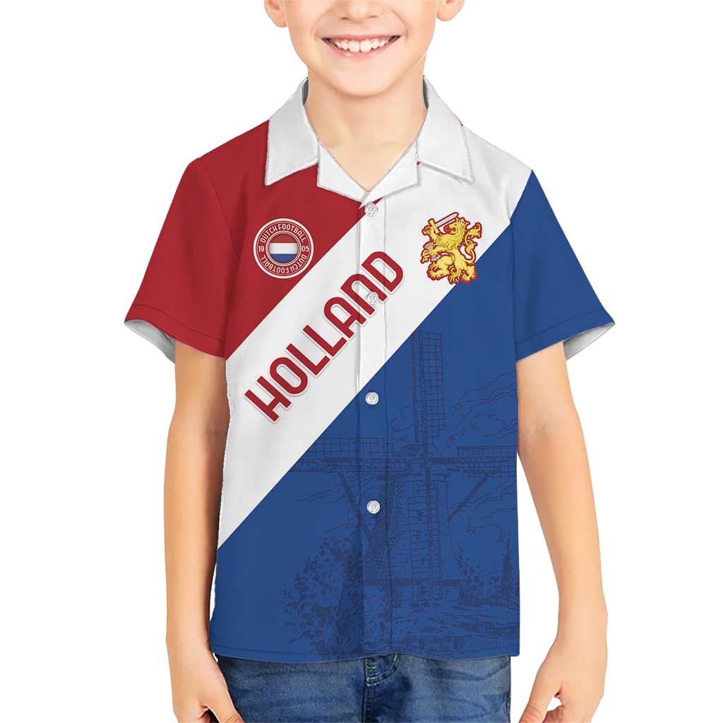 Custom Netherlands Football Kid Hawaiian Shirt Come On Holland