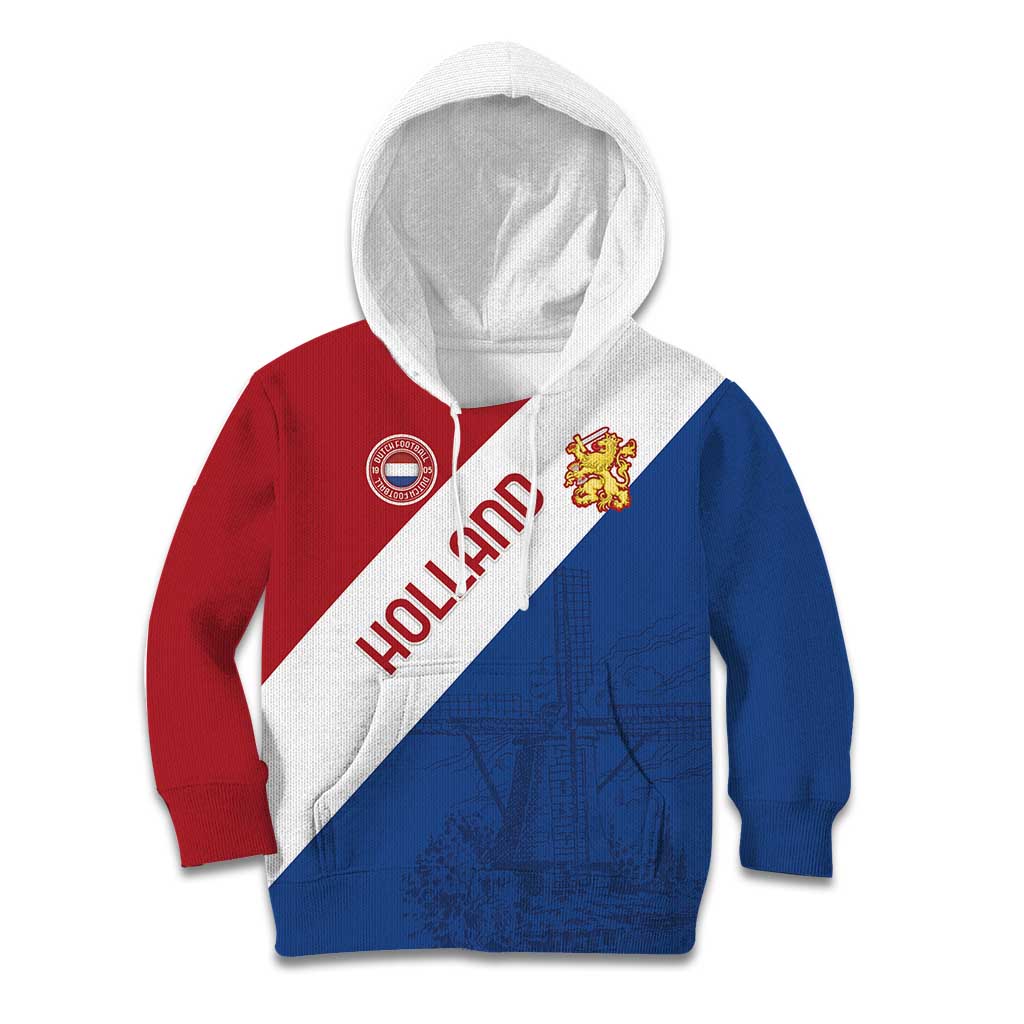 Custom Netherlands Football Kid Hoodie Come On Holland