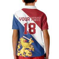 Custom Netherlands Football Kid Polo Shirt Come On Holland