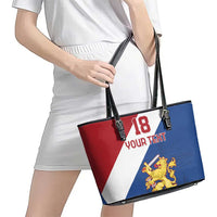 Custom Netherlands Football Leather Tote Bag Come On Holland