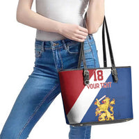 Custom Netherlands Football Leather Tote Bag Come On Holland