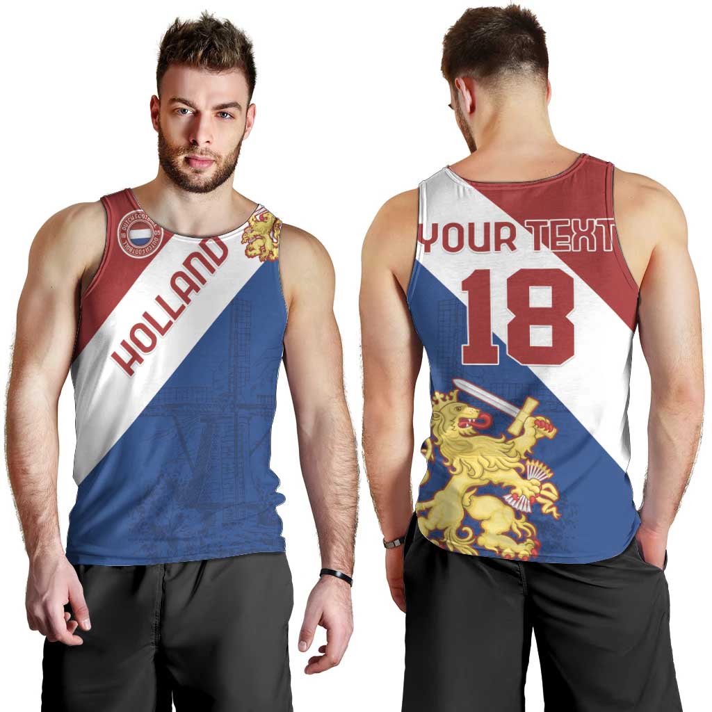 Custom Netherlands Football Men Tank Top Come On Holland