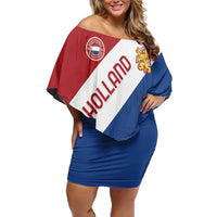 Custom Netherlands Football Off Shoulder Short Dress Come On Holland