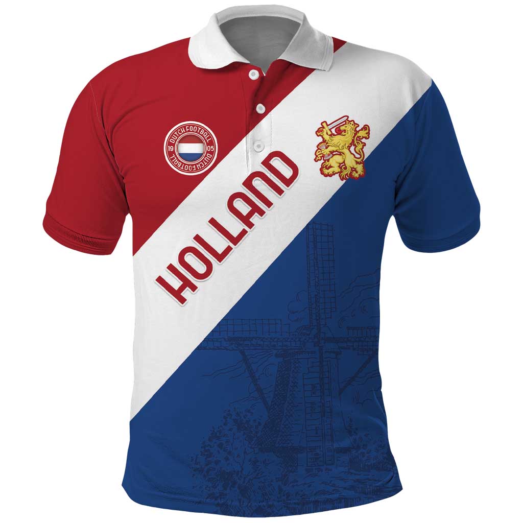 Custom Netherlands Football Polo Shirt Come On Holland