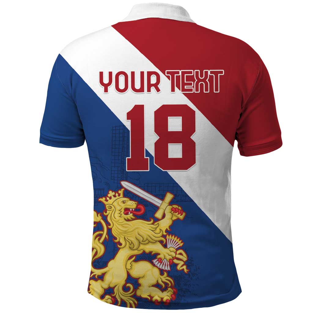 Custom Netherlands Football Polo Shirt Come On Holland