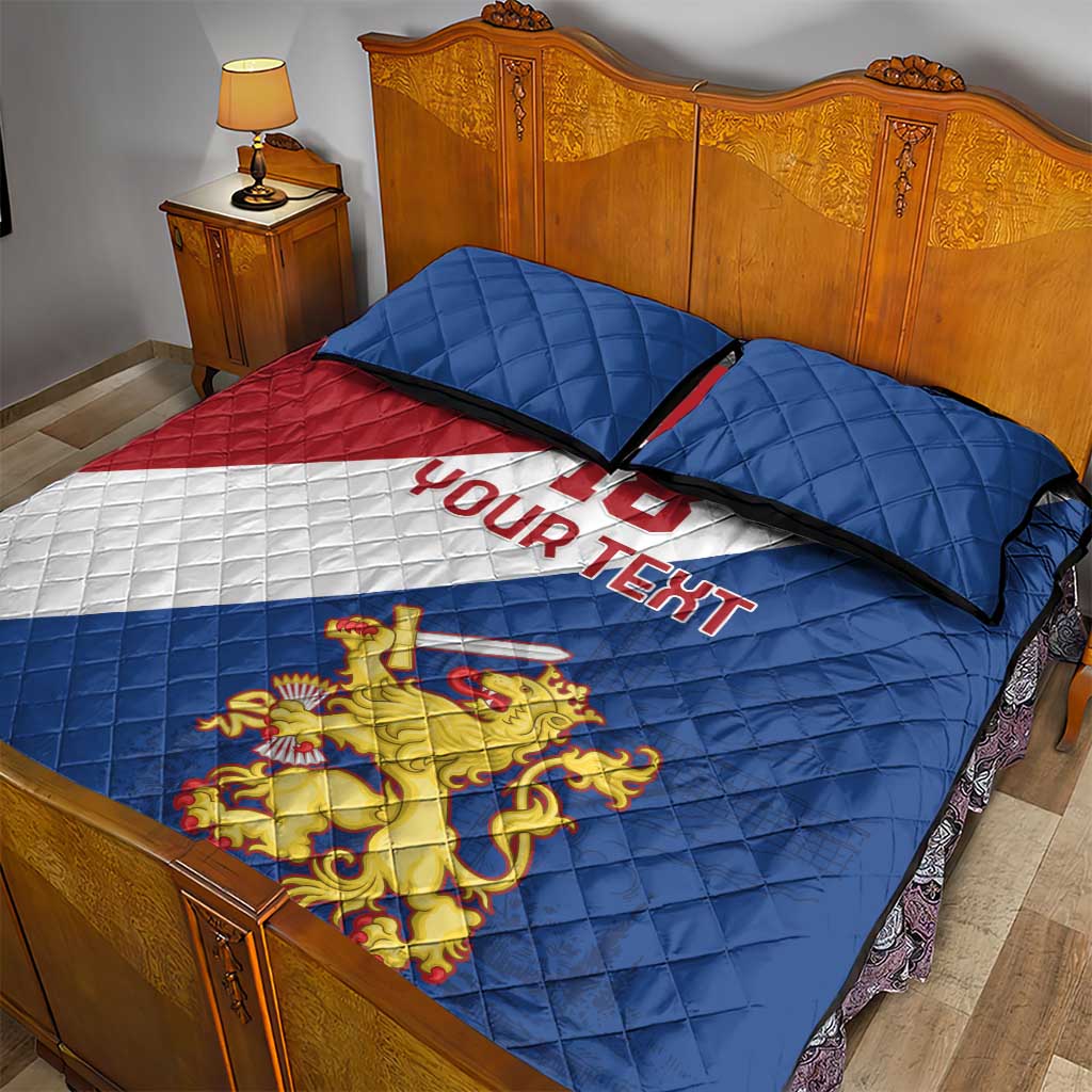Custom Netherlands Football Quilt Bed Set Come On Holland