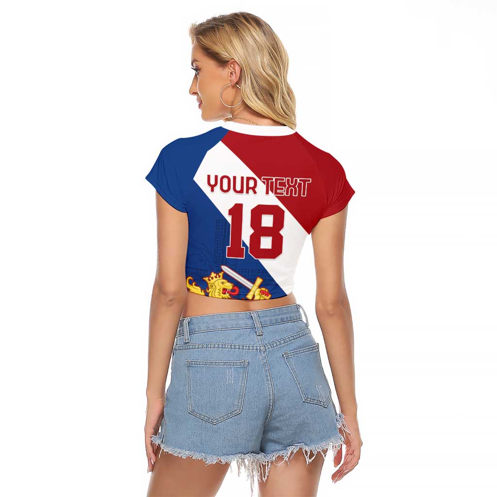 Custom Netherlands Football Raglan Cropped T Shirt Come On Holland